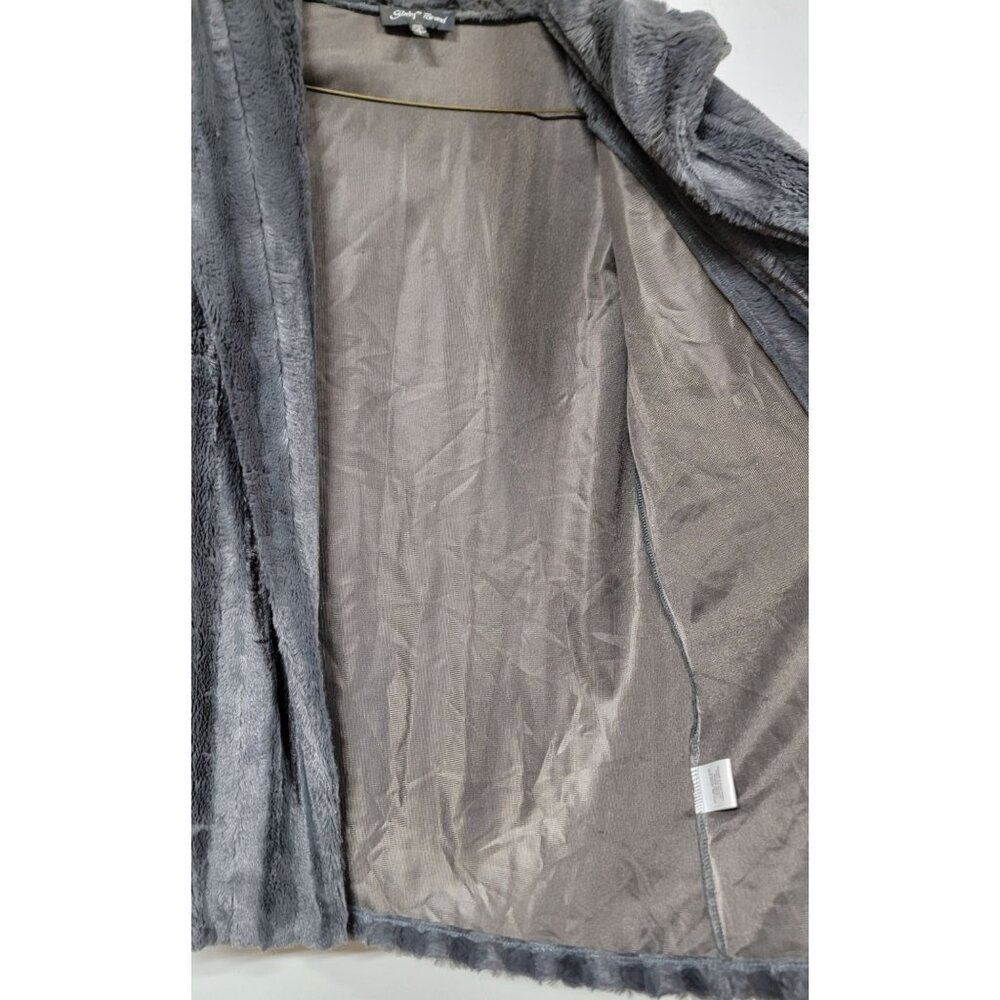 Slinky Brand Gray Faux Fur Jacket Small Size Made In USA - Picture 4 of 11